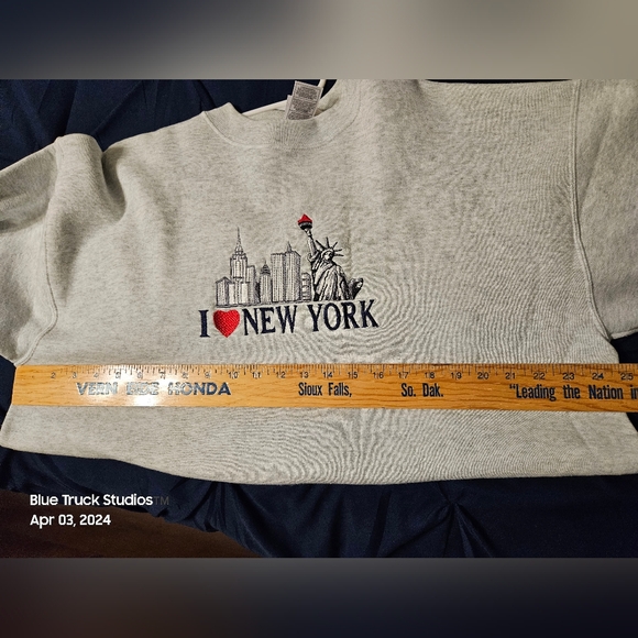 I Love New York Sweatshirt NWOT Extra Large XL  Vintage Vntg - Picture 6 of 9